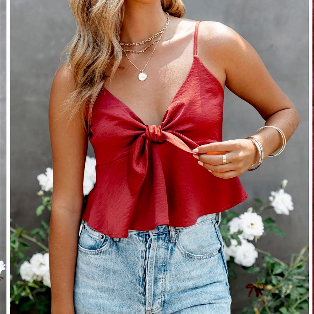 Babydoll Top, Cropped,Satin, New, M, L - Picture 7 of 8